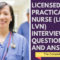 Licensed Practical Nurse (LPN & LVN) Interview Questions