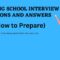 Nursing School Interview Questions and Answers